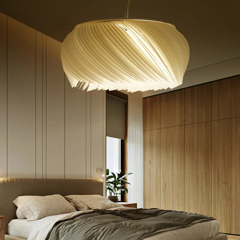 Afralia™ Modern White Acrylic Chandelier for Restaurant Coffee Room Bedroom Art Lighting