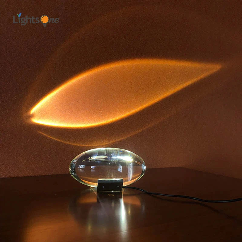 Afralia™ Sky Eye Crystal Table Lamp: Modern Art Atmosphere Projection Desk Lamp