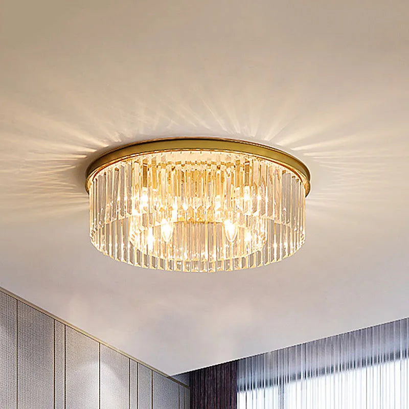 Afralia™ Crystal LED Ceiling Chandelier for Modern American Minimalist Décor