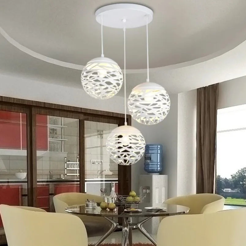 Afralia™ Round Ball Chandelier: Vintage Nordic Loft Pendant Light for Home Decor