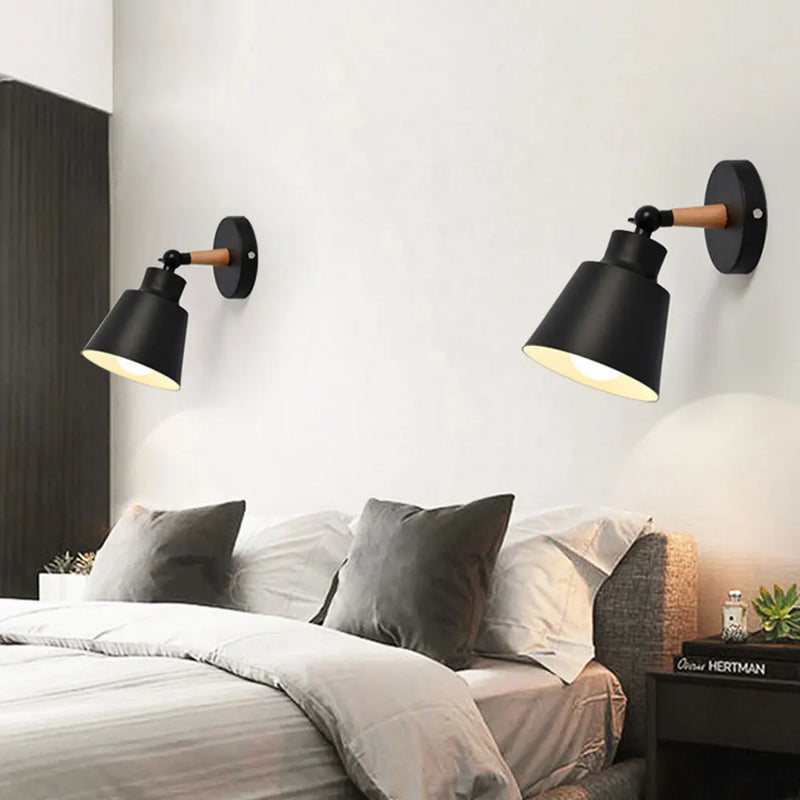 Afralia™ Nordic LED Wooden Wall Lamp for Modern Indoor Lighting in Bedroom & Living Room