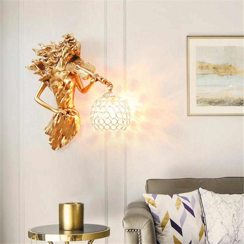 Afralia™ Luxury Crystal Wall Lamp for Elegant Living Spaces