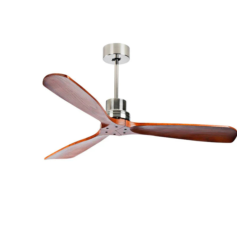 Afralia™ Wood Ceiling Fan with Remote Control, Modern Bedroom Wooden Fan Light Fixture