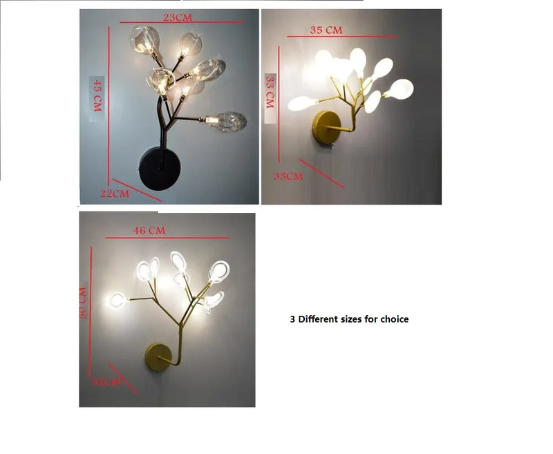 Afralia™ Firefly Branch Wall Lamp | Modern Tree Sconce Lighting