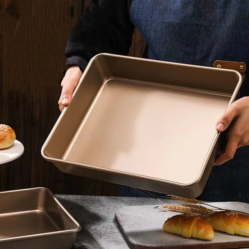 Afralia™ Carbon Steel Cake Baking Tray Non-Stick Bread Mold Bakeware