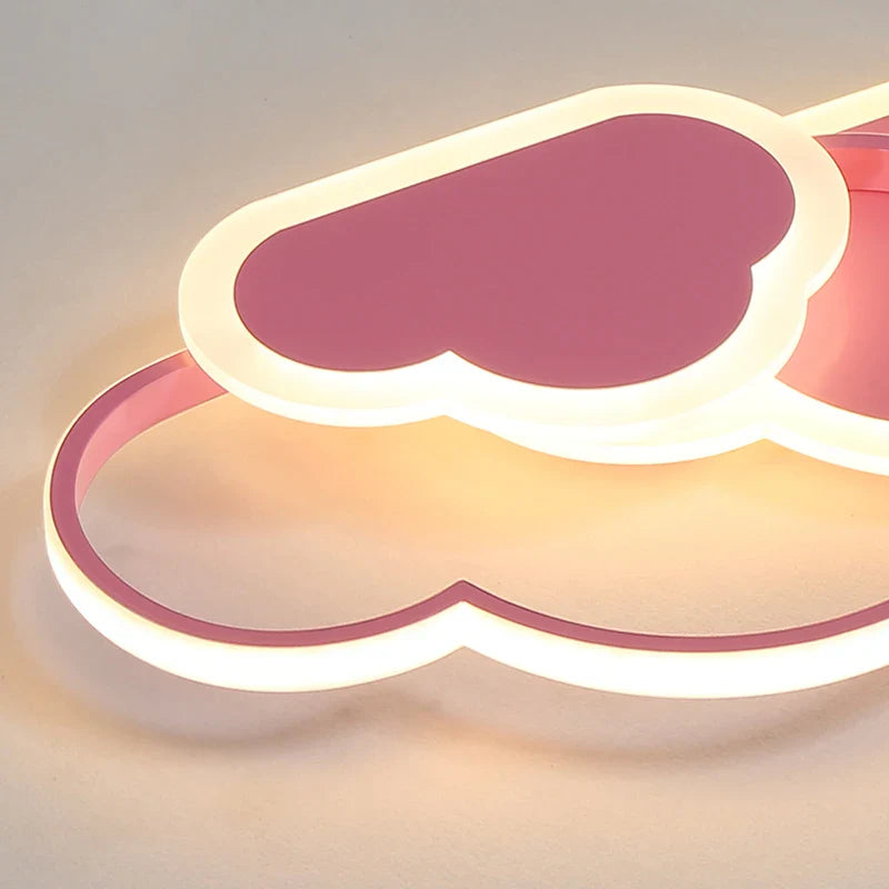 Afralia™ White Cloud LED Ceiling Lamp for Kids' Room Study & Bedroom décor