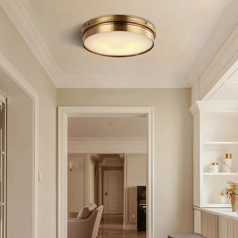 Afralia™ Brass LED Ceiling Lights - Modern Home Lighting Flush Mount Luminaire