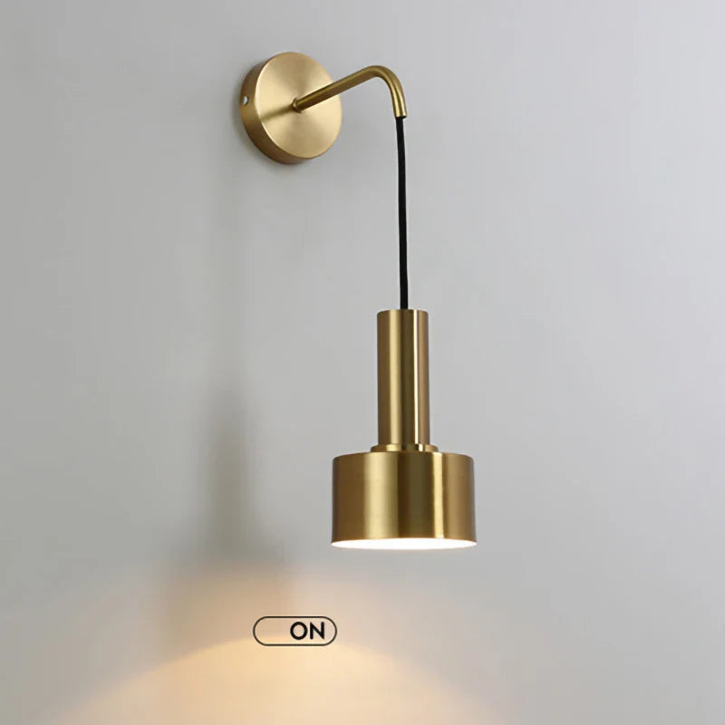 Afralia™ Nordic Modern Wall Lamp Black Gold Indoor Sconce Light for Home Decor