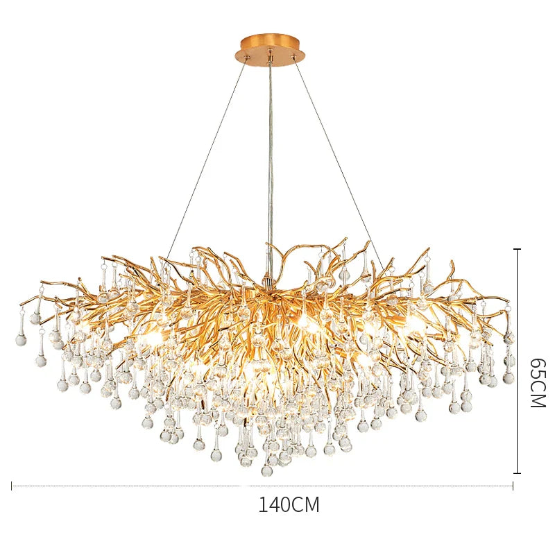 Afralia™ Crystal LED Ceiling Chandelier for Modern Luxury Decor