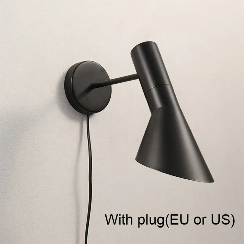 Afralia™ Swing Head Wall Light: Creative Bedroom Lighting, Black/White, Bedside Reading Lamp