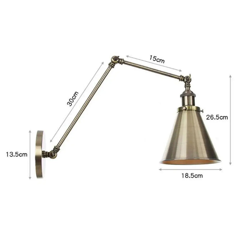 Afralia™ Metal Bell Wall Lights: Elegant European American Style Bedside Lights