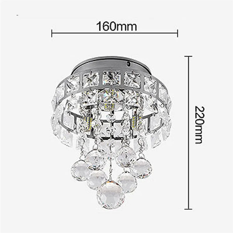 Afralia™ Modern Crystal LED Ceiling Light for Home Decor - Indoor Chandeliers for Living Room & Bedroom