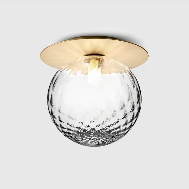 Afralia™ Glass Ball Ceiling Light Fixture for Bedroom Hallway Stairs - Aisel Home Lighting