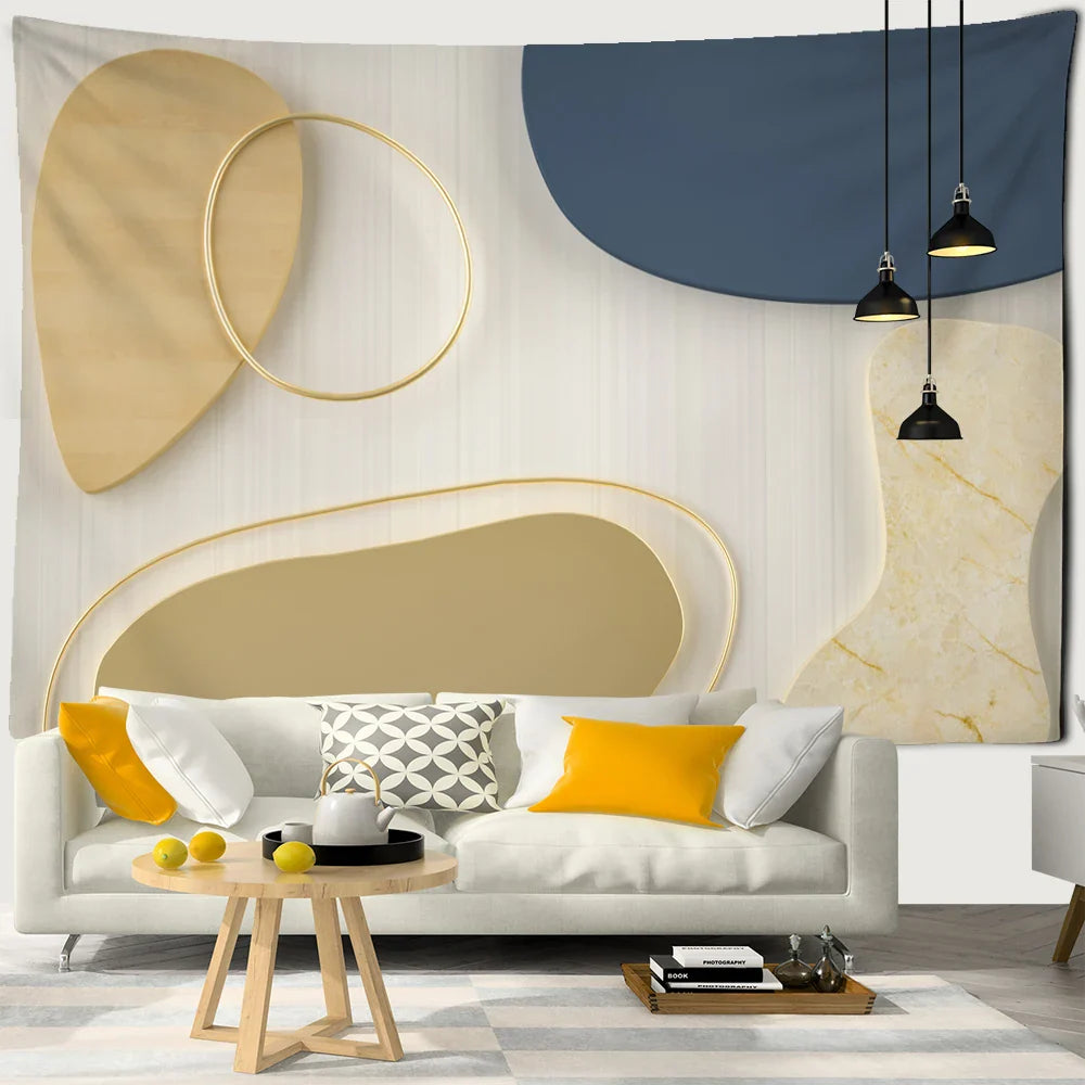 Afralia™ 3D Pattern Tapestry Wall Hanging for Bohemian Hippie Home Decor