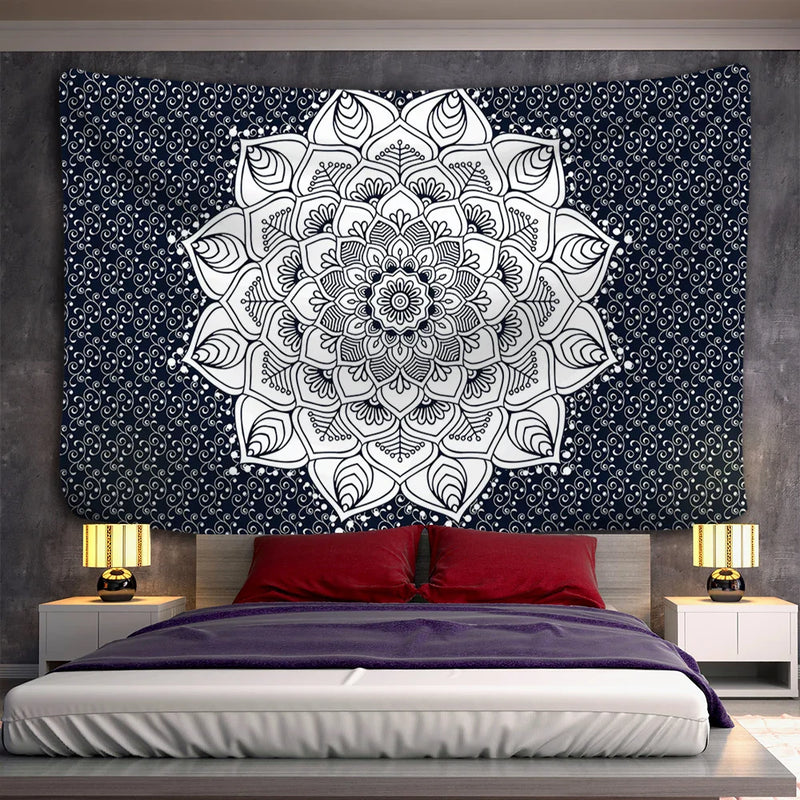 Afralia™ Tarot Card Tapestry Astrology Divination Bedspread Hippie Mandalas Wall Hanging