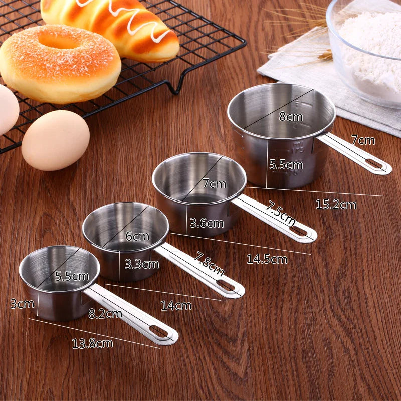 Afralia™ Stainless Steel Measuring Spoons Set for Kitchen Scale Pastry Baking