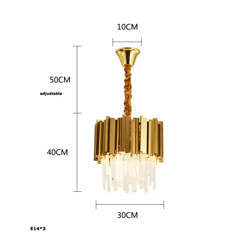 Afralia™ Art Deco Crystal LED Chandelier - 4 Tier Gold Silver Designer Lighting