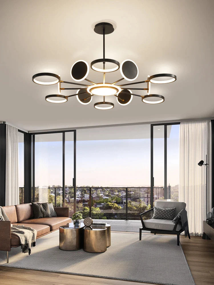 Afralia™ Nordic Minimalist Golden Living Room Chandelier - Luxury Molecular Lamps