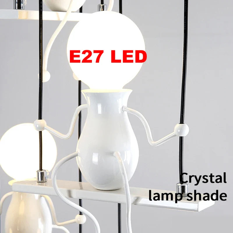 Afralia™ Nordic modern E27 LED wall lamp for indoor home decor, wrought iron kid model.