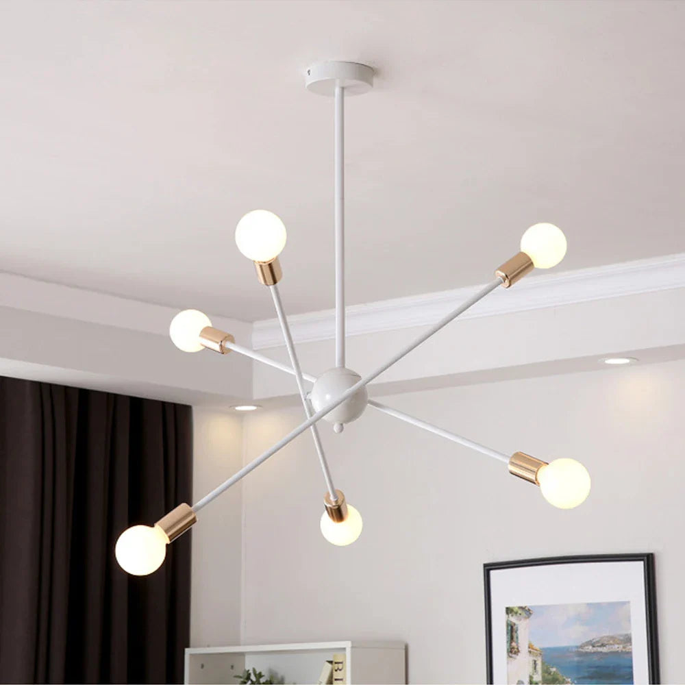 Afralia™ LED Metal Chandeliers for Living Room - Stylish Ceiling Light for Home Decor