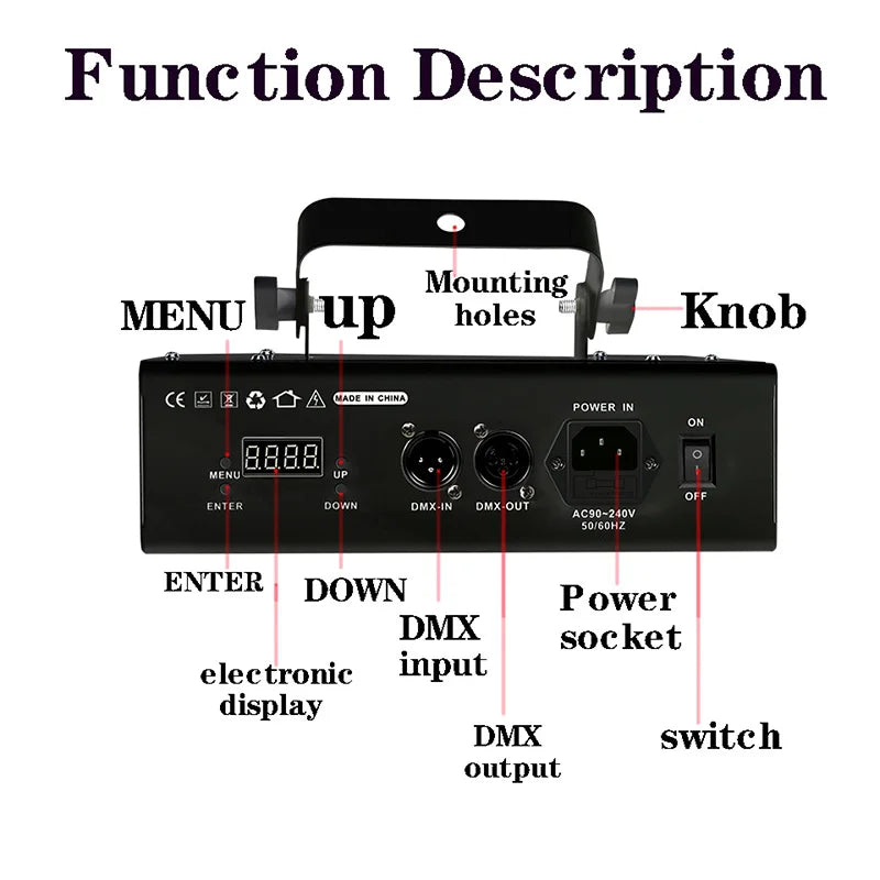 Afralia™ Beam Stroboscope Laser Music Light Effect Projector for Home Party