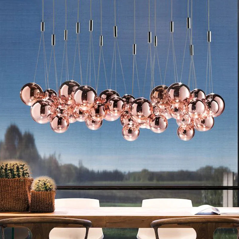 Afralia™ Bubble Glass Pendant Light: Stylish Nordic Home Decor Lighting