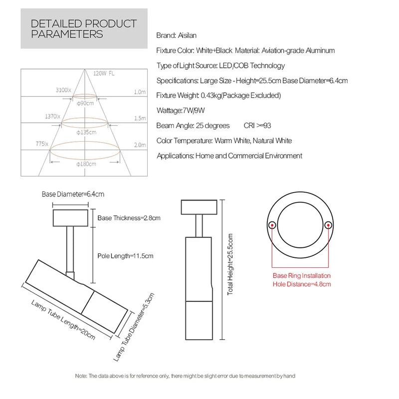 Afralia™ LED Ceiling Spotlights 7W 360+90 Rotation for Home & Commercial Lighting