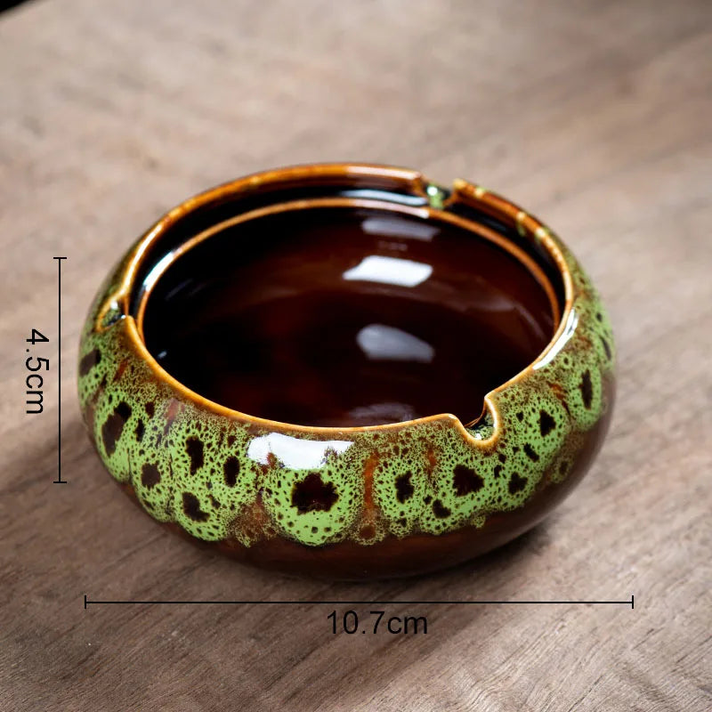 Afralia™ Glazed Porcelain Ashtray: Stylish Desk Decoration & Gift for Boyfriend
