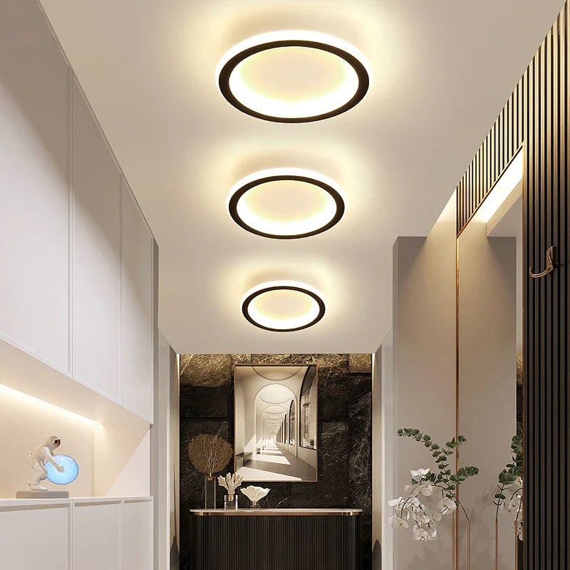 Afralia™ Nordic LED Round Aisle Ceiling Lamp for Home Kitchen, 25cm Square Creative Lights