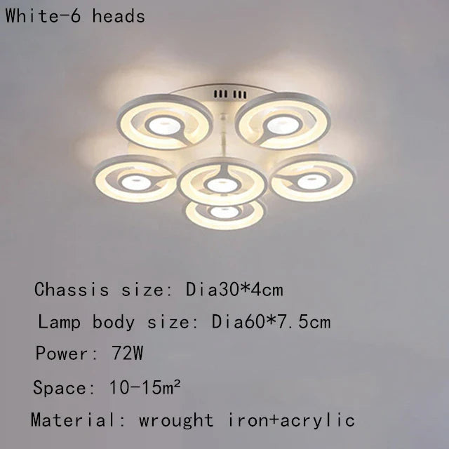 Afralia™ Modern Acrylic LED Ceiling Chandelier for Bedroom & Dining Room