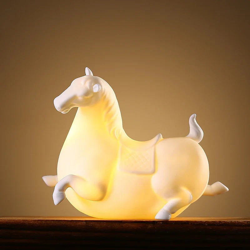 Afralia™ Ceramic Horse Statue Home Decor Ornament