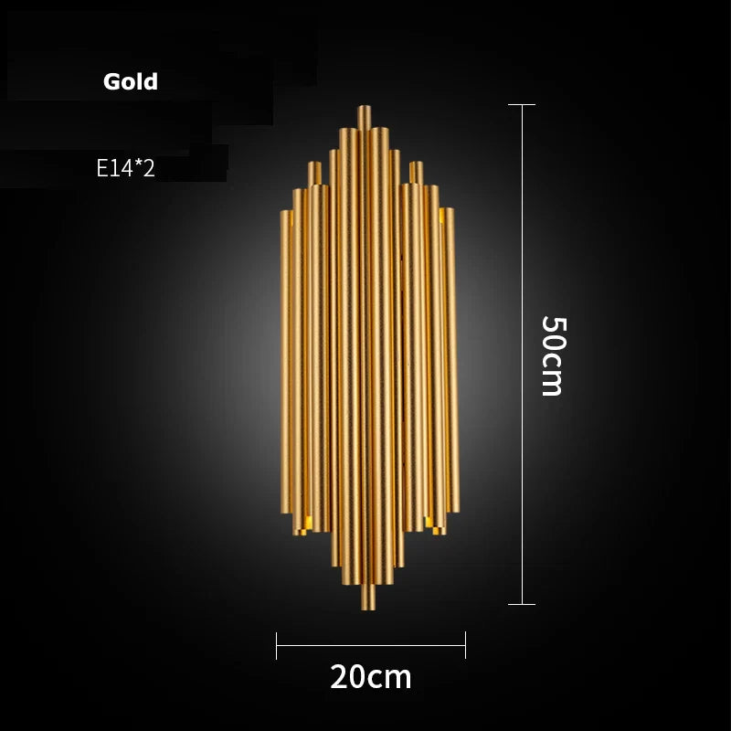 Afralia™ Chrome Gold Crystal LED Wall Sconce - Designer Wall Light for Bedroom & Corridor