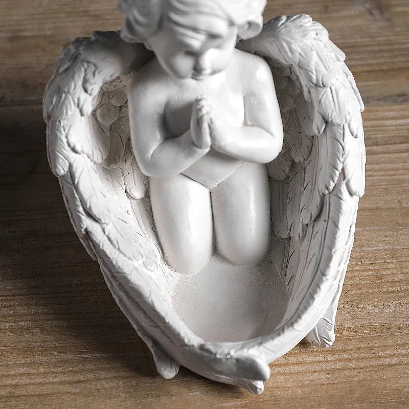 Afralia™ Angel Girl Resin Figurine for Modern Home Decor and Gift Giving