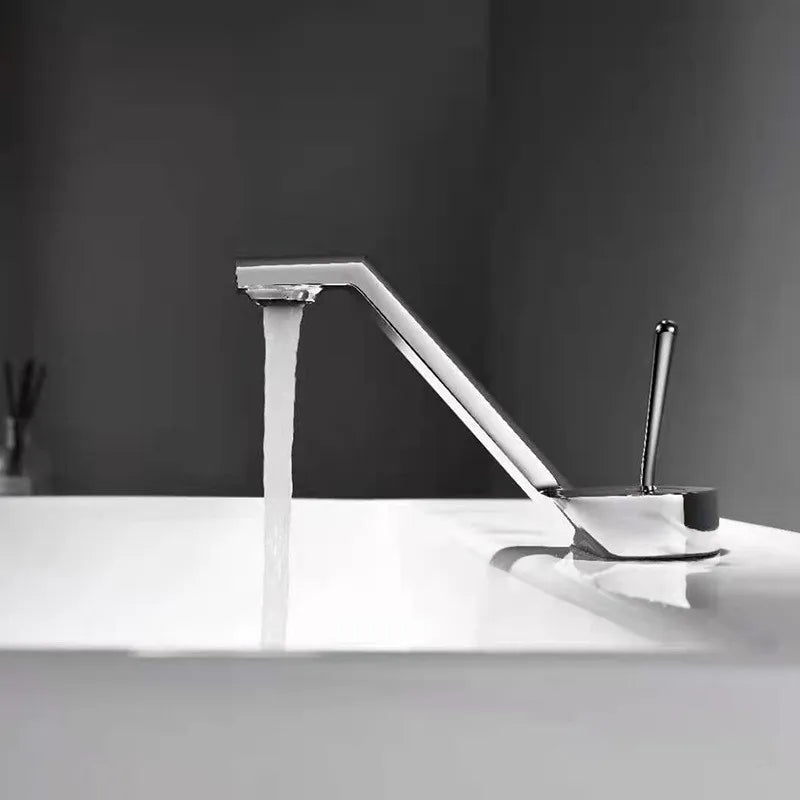 Afralia™ Black Basin Faucet: Modern Single Handle Waterfall Mixer Tap for Bathroom