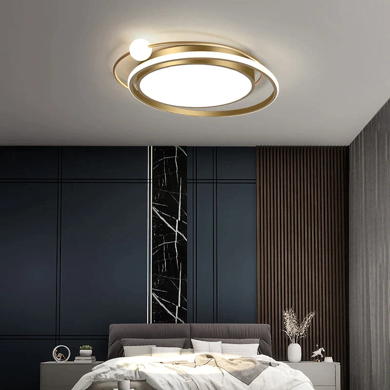 Afralia™ Square Ceiling Light for Bedroom Warm Creative Geometric Study Balcony