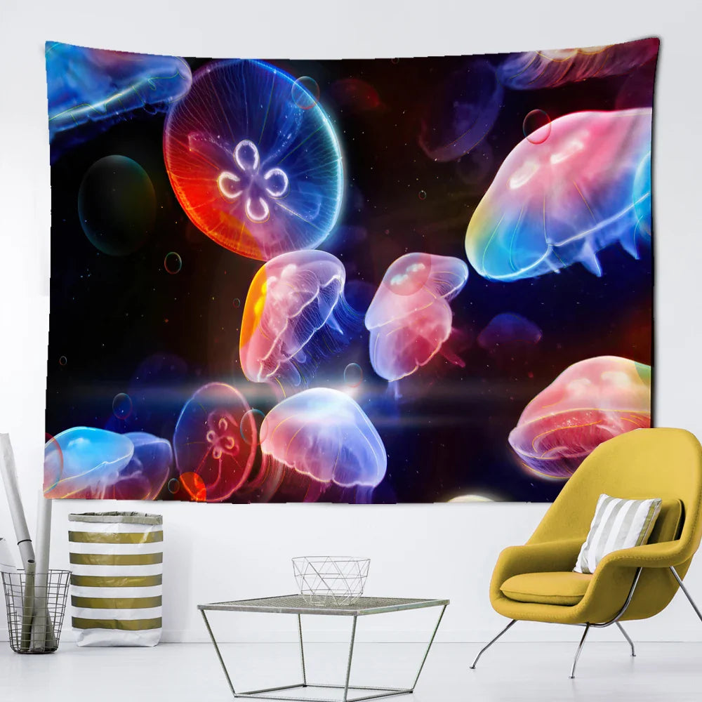 Afralia™ Mushroom Mandala Tapestry Wall Hanging Hippie Psychedelic Room Decor