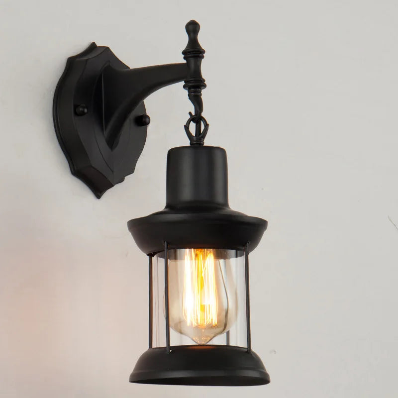 Afralia™ Industrial Glass Wall Lamp for Bar Cafe Bedroom Home Design