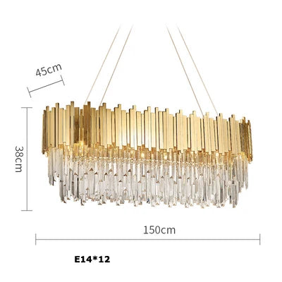 Afralia™ Modern Crystal Chandelier Lighting for Dinning Room