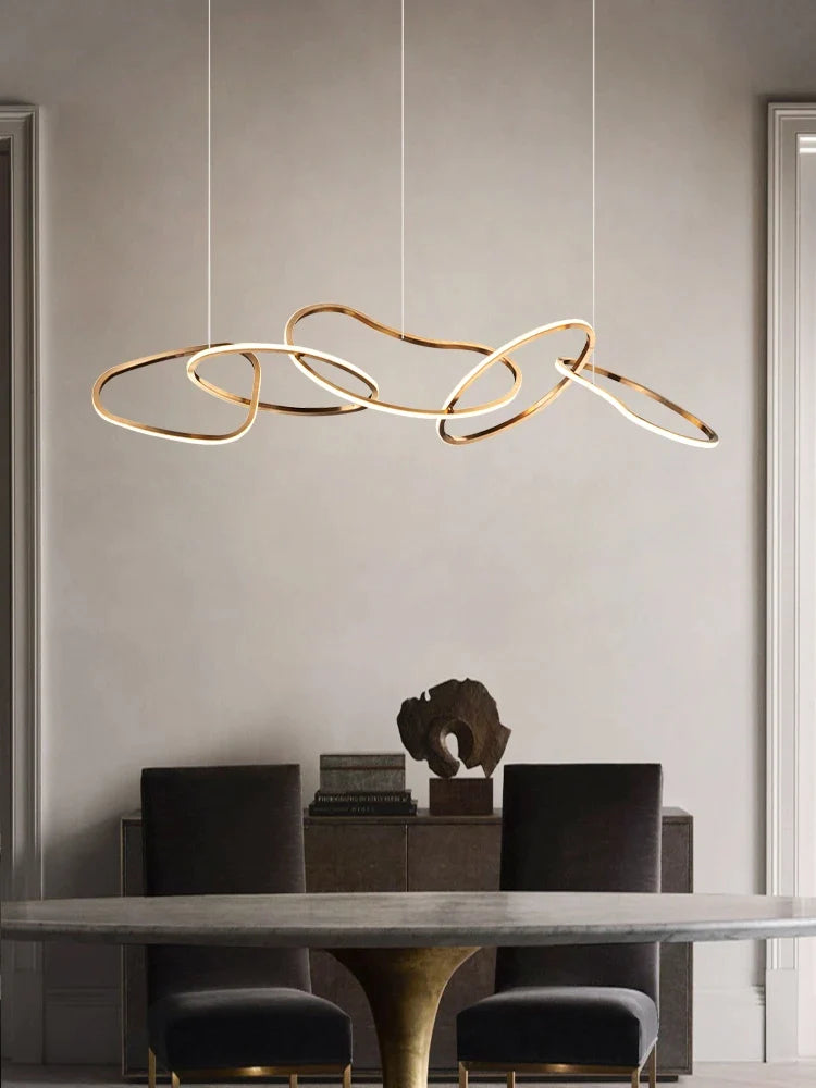 Afralia™ Elegant Chandelier for Dining Bar, Minimalist Art Lamps