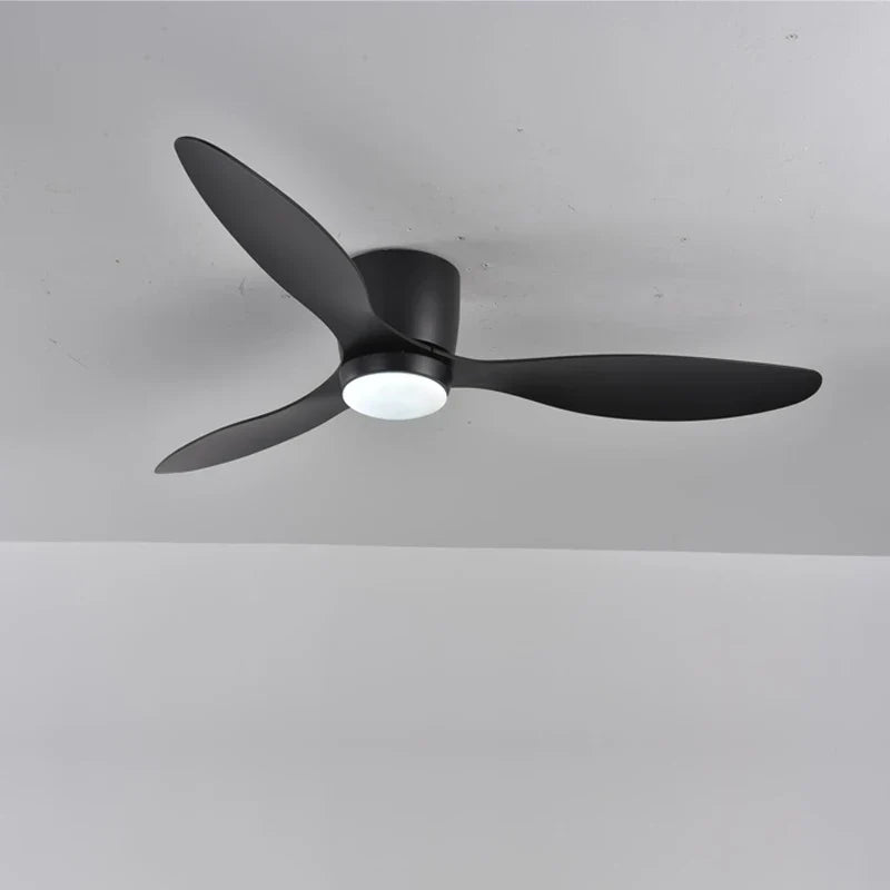 Afralia™ White Ceiling Fan with LED Light and Remote Control