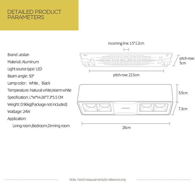 Afralia™ 24W CRI97 Square LED Surface Mount Downlight for Living Room Bedroom