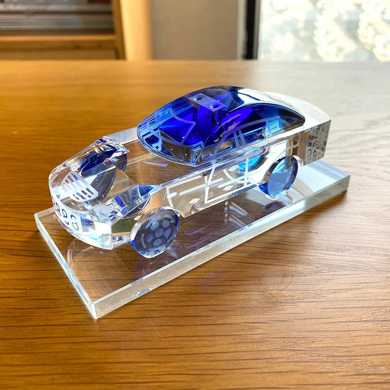 Afralia™ Crystal Car Model Perfume Ornament Paperweight Home Table Decor Kid Gift