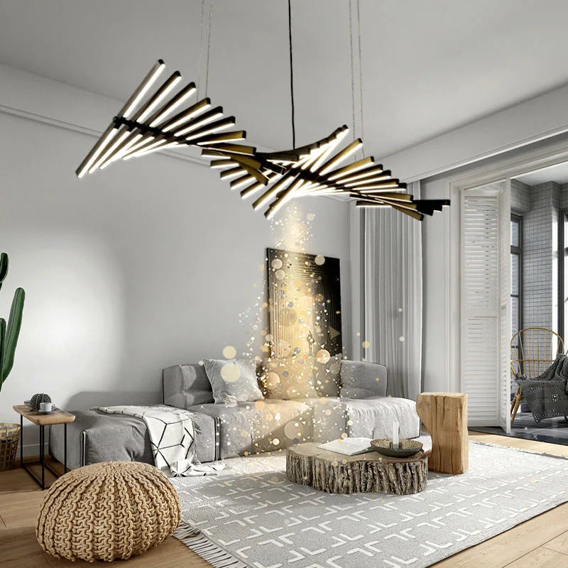 Afralia™ LED Chandelier: Modern Art Pendant Lighting for Living Room, Dining Room, Office & Bar