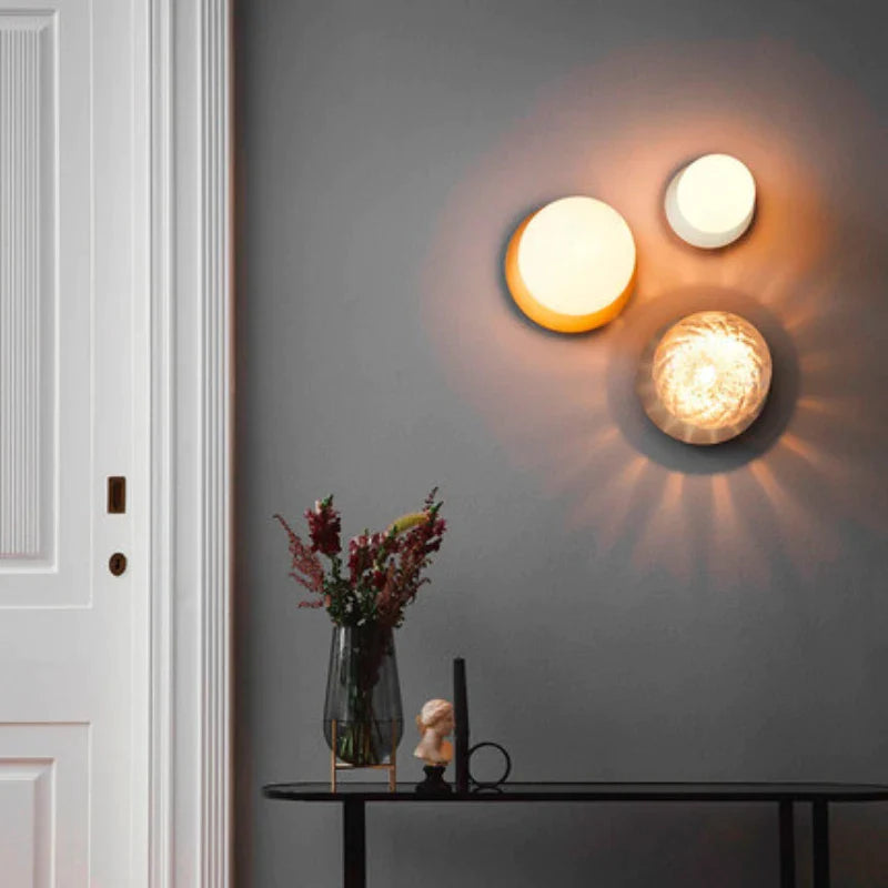 Afralia™ Glass Ball Ceiling Lamp: Nordic Minimalist Round Hallway Light with Modern Design