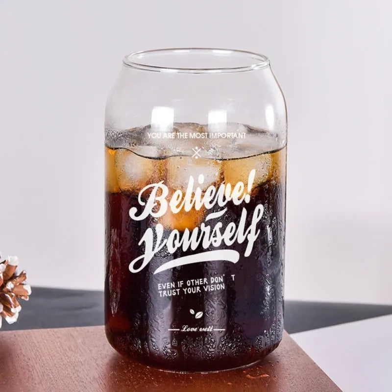 Afralia™ Can Shape Beer Glass Cup  574ml - Borosilicate Glass Drinkware