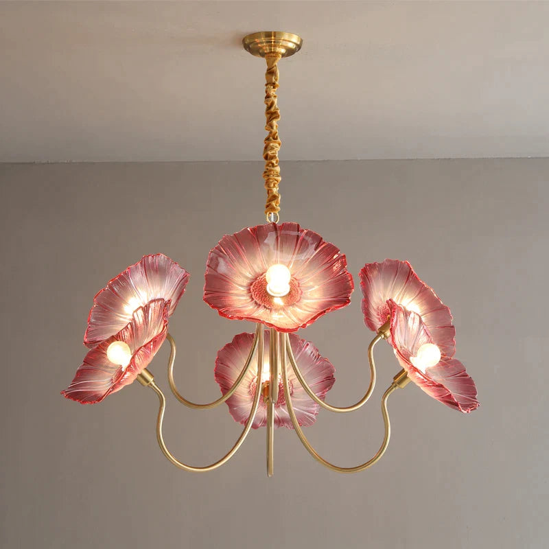 Afralia™ Modern Nordic Flower Chandelier for Chic Bedroom Decor