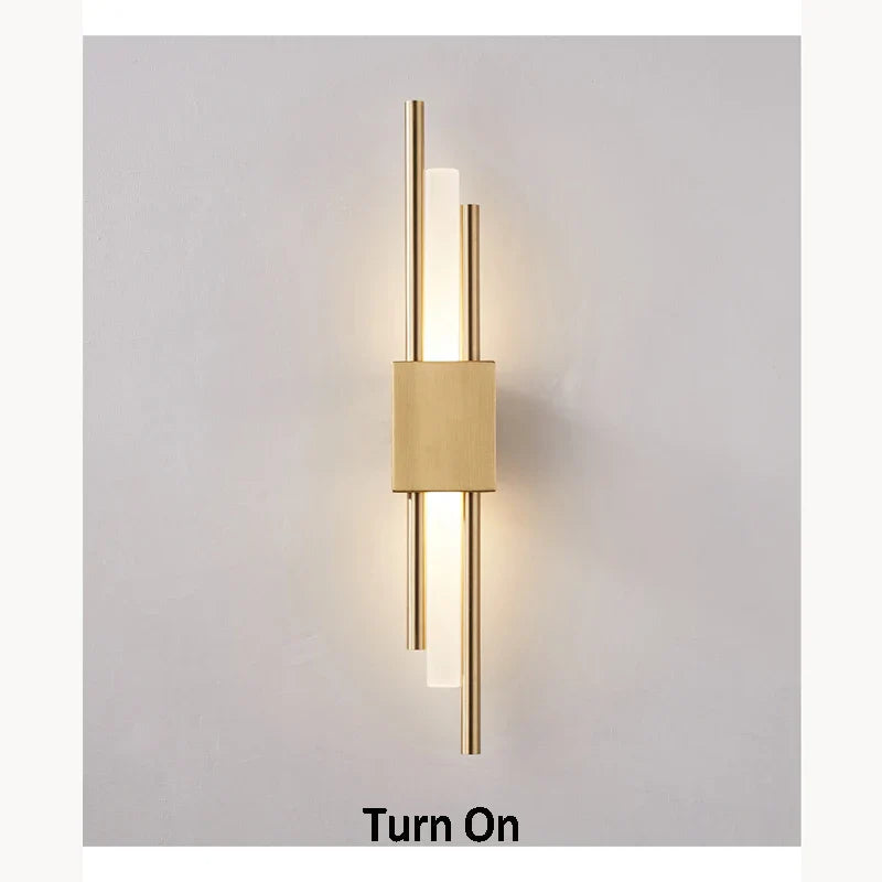 Afralia™ Golden LED Wall Lamp for Elegant Home and Hotel Lighting