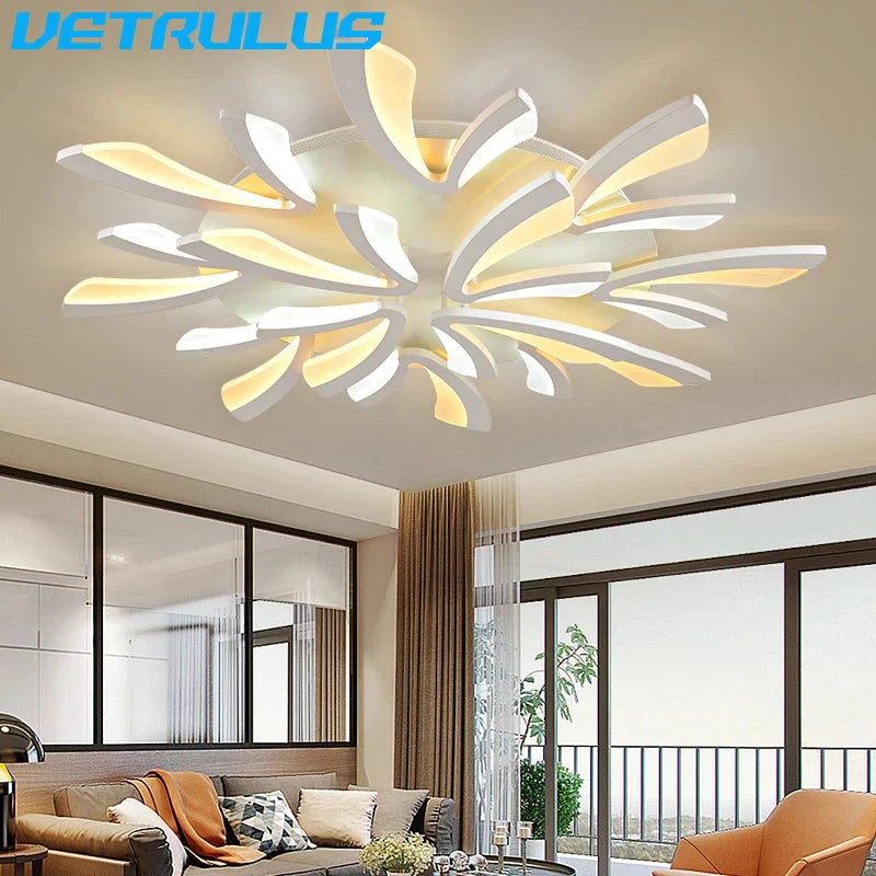 Afralia™ Branch Design LED Chandelier: Modern Nordic Acrylic Ceiling Light for Stylish Living Room Décor