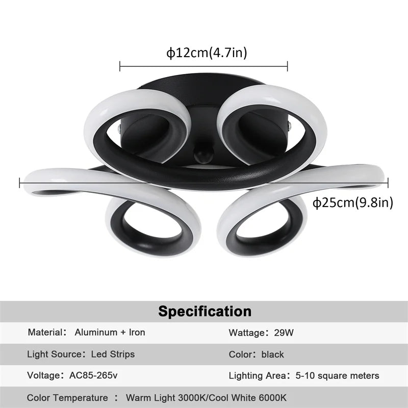 Afralia™ Acrylic LED Ceiling Light | Nordic Style | Surface Mounted Plafonniers