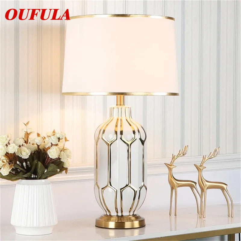 Afralia™ Modern Ceramic Table Lamp for Home Office & Hotel